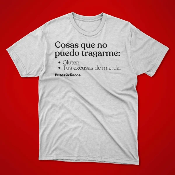 Camiseta Talla M - Cosas que no puedo tragarme (Outlet)